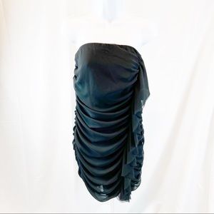 Express Strapless Ruched Little Black Dress Size 10 NWT